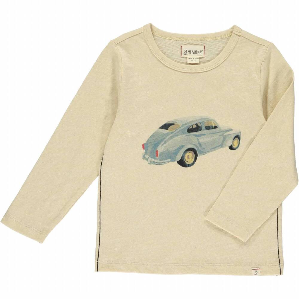 NEW ME & HENRY kid's cherokee beetle car tee in beige